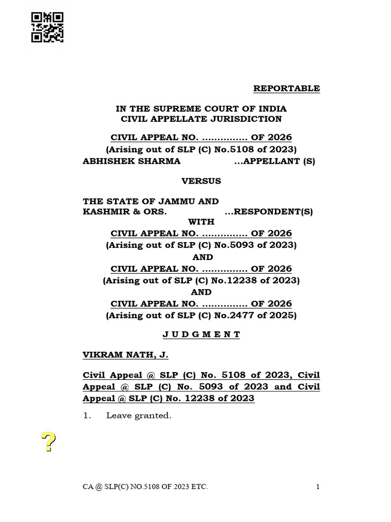 Supreme Court Judgment March 9, 2026 | PDF