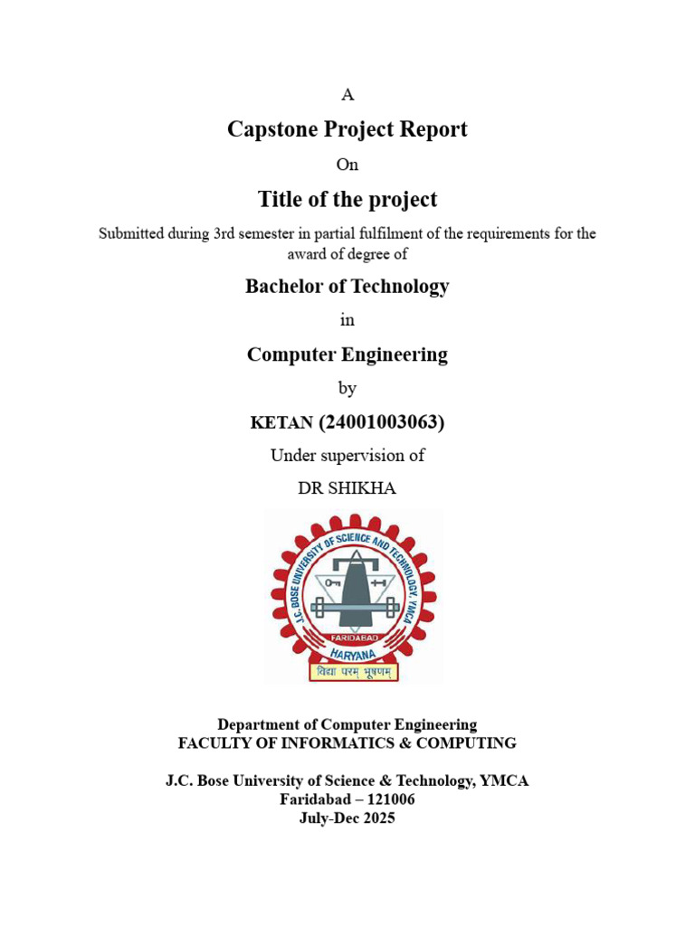 Final Project Report Format | PDF