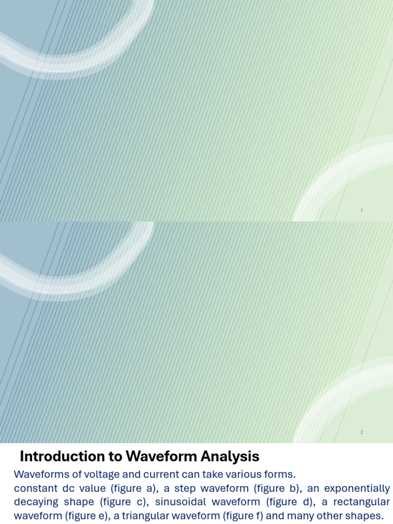 AC Circuit Analysis - Waveform Characteristics | PDF