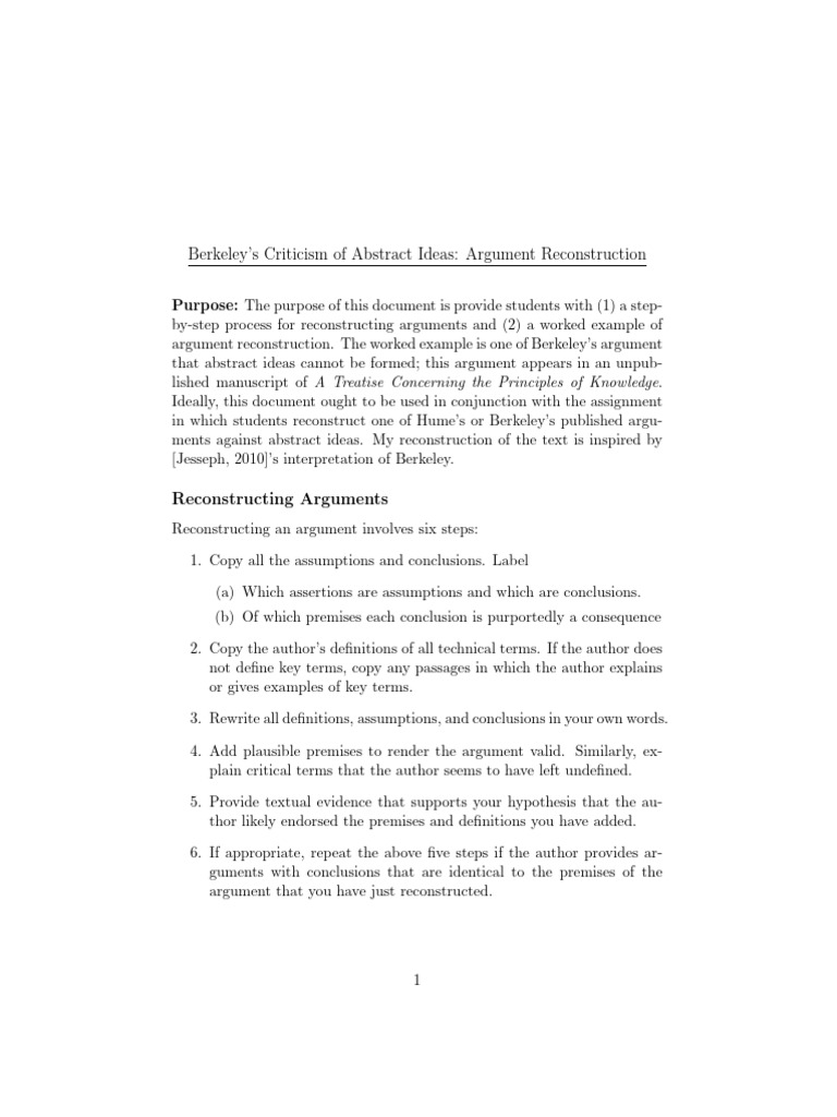 5 Handout Berkeley Abstract Ideas | PDF
