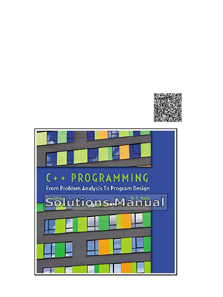 C++ Programming From Problem Analysis To Program Design 7th Edition ...