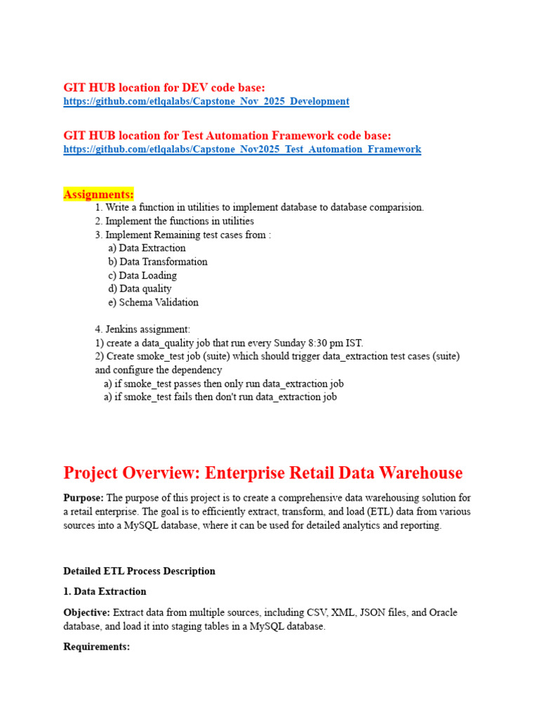Capstone Project Nov 2025 Batch - Final | PDF | Databases | Data Management