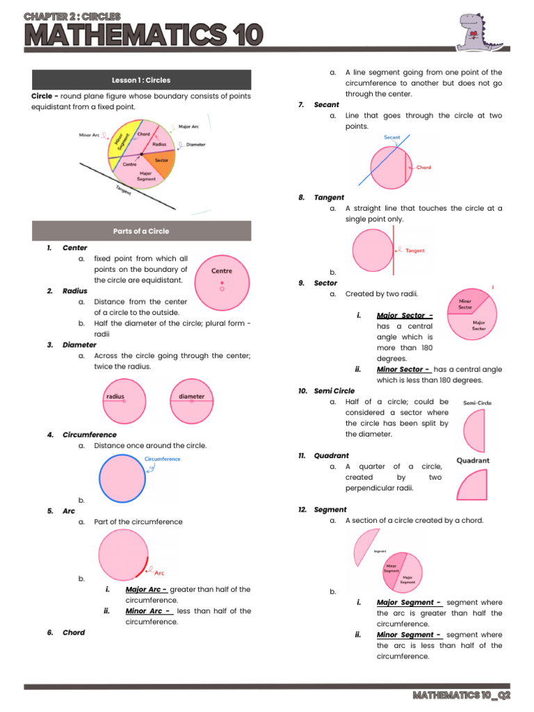 q2 Mathematics 10 - Reviewer | PDF