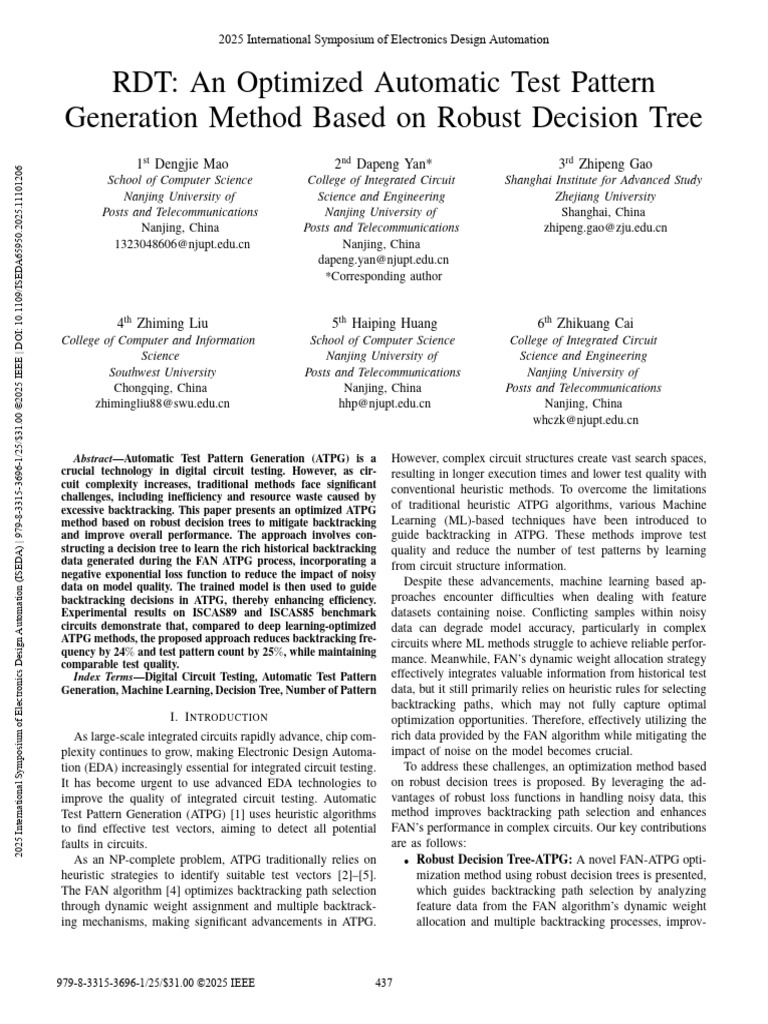 RDT An Optimized Automatic Test Pattern Generation Method Based On ...