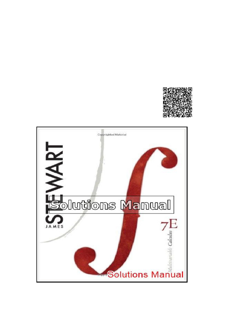 Multivariable Calculus 7th Edition Stewart Solutions Manual | PDF