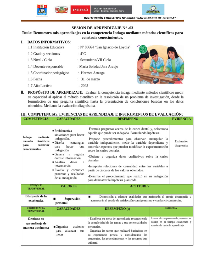 Sesión 03 de Aprendizaje 2025 | PDF