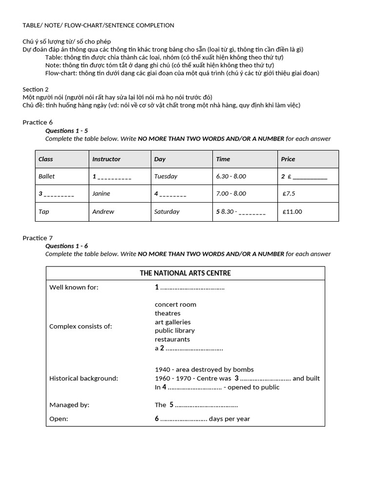 2 Table Note Flowchart Sentence | PDF