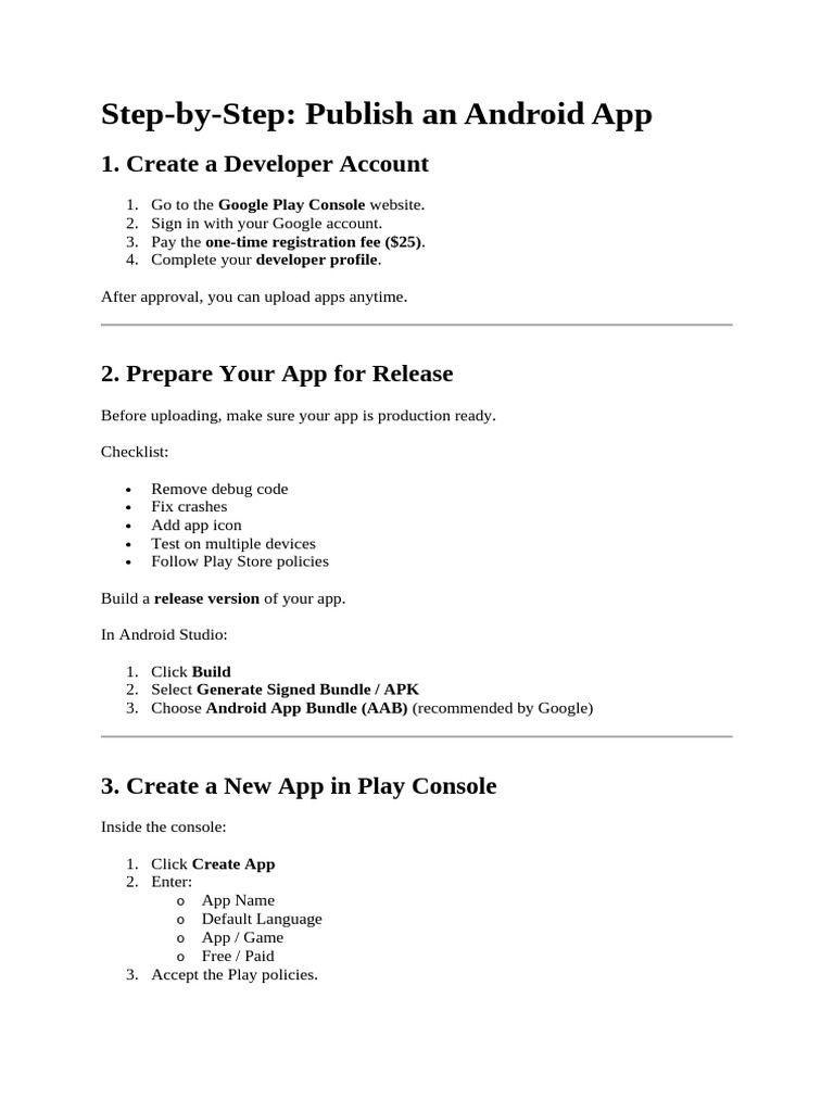 How To Publish An App | PDF