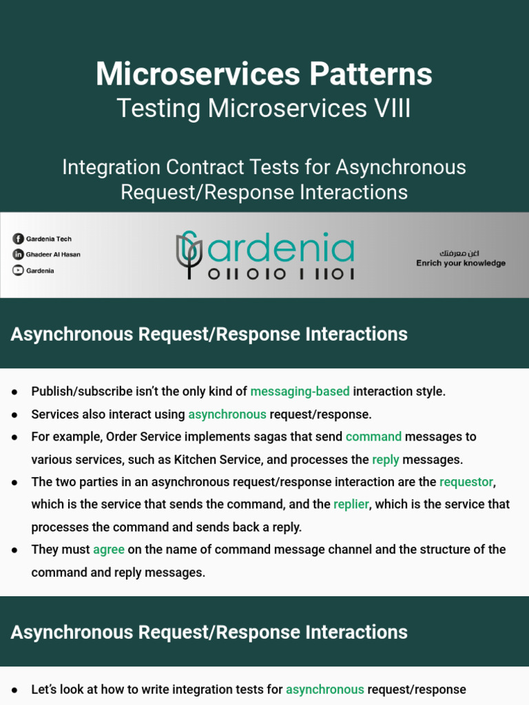 Microservices Pattern - Testing Microservices VIII | PDF
