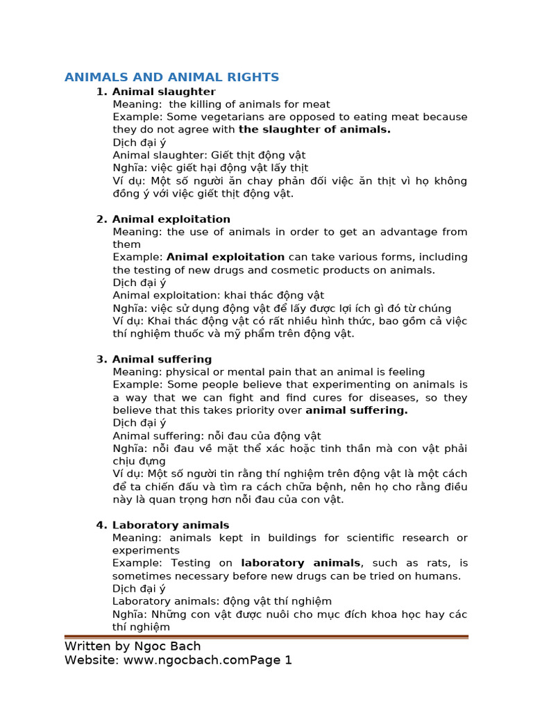 Animals and Animal Rights | PDF