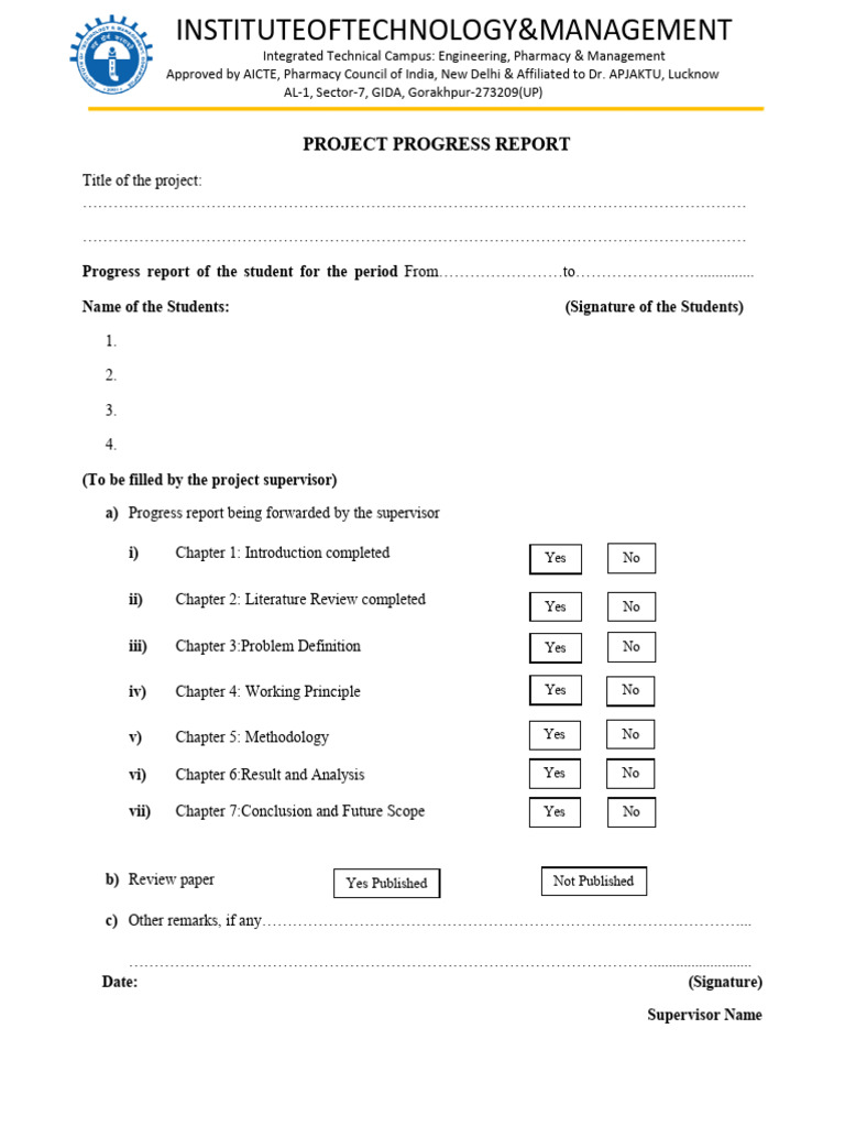 Project Progress Report-Final Sem | PDF