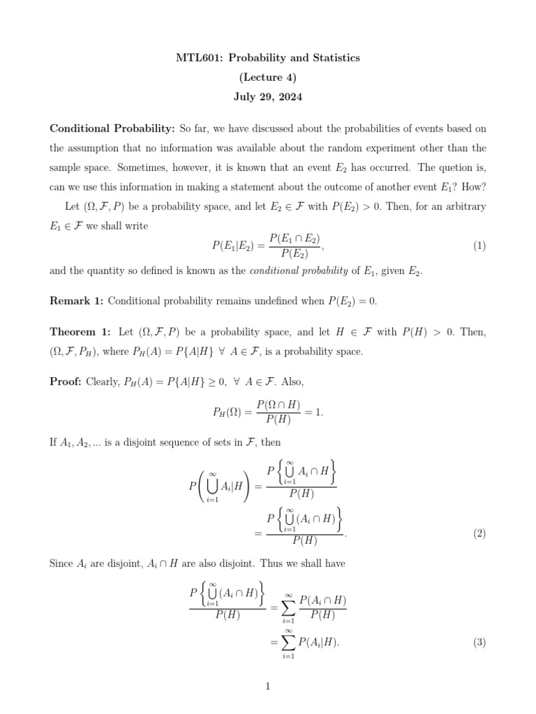 MTL601 Lec4 | PDF