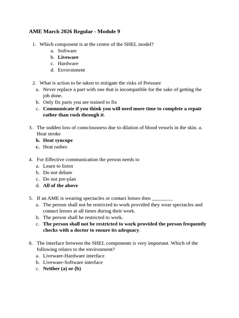 Module 9 March 2026 | PDF
