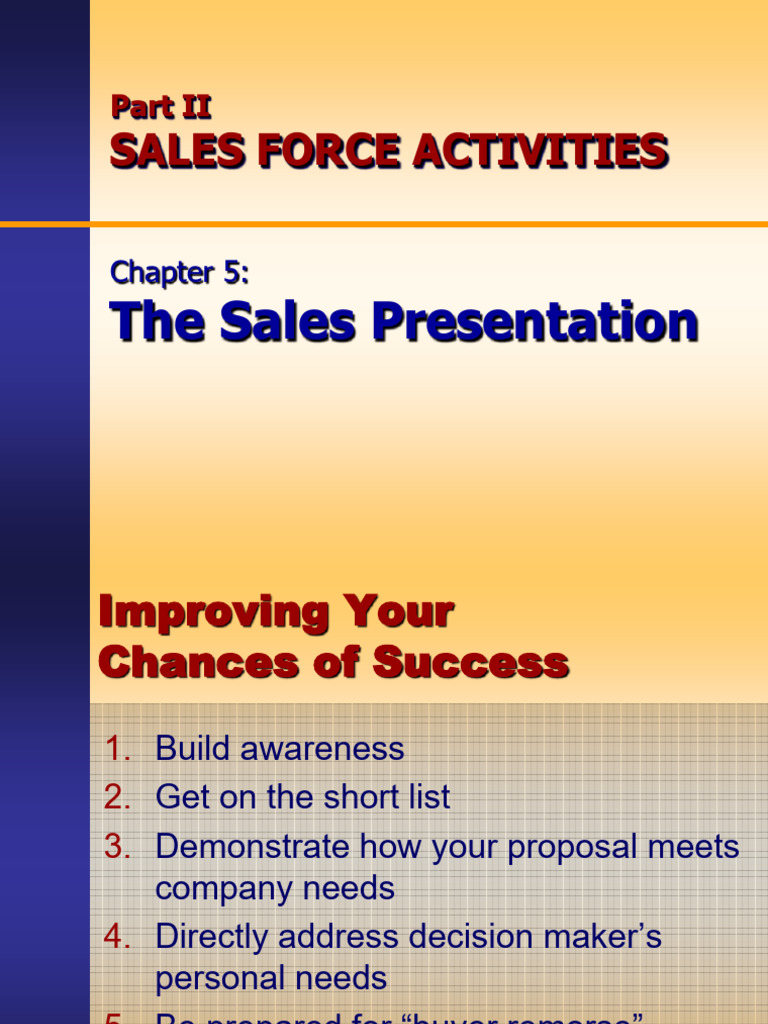 Ch05, The Sales Presentation | PDF