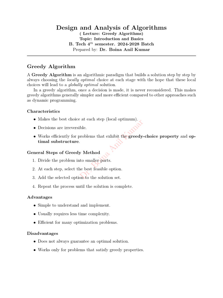 DAA Unit 3 | PDF