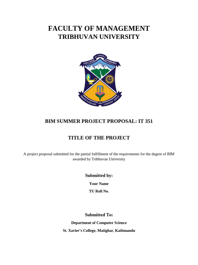 Project Proposal Format | PDF