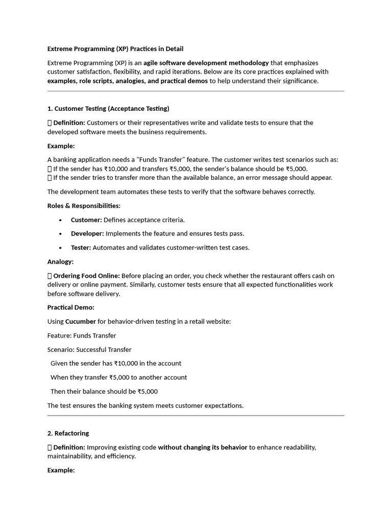 Extreme Programming | PDF