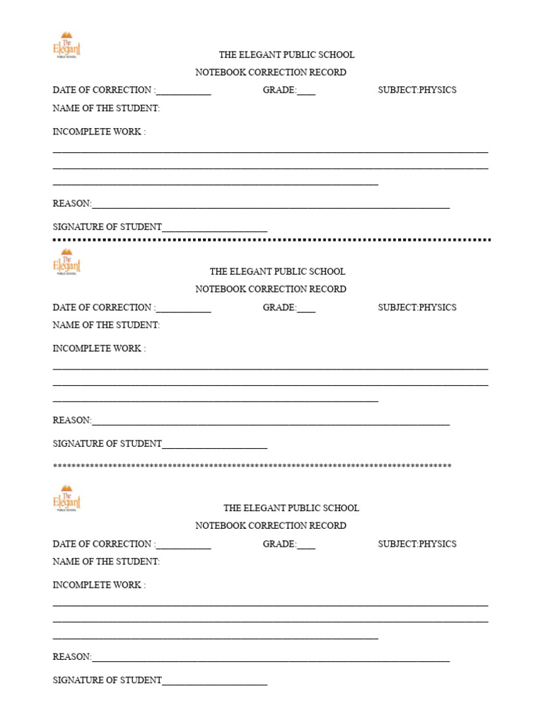 Notebook Correction | PDF
