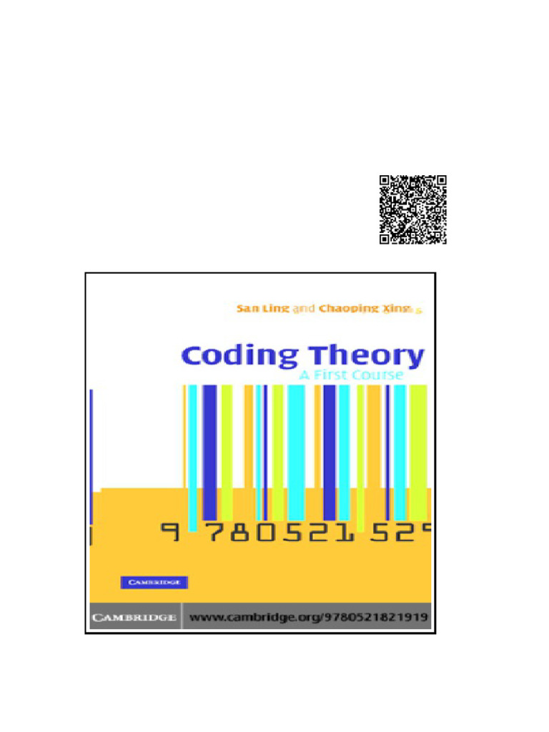 Coding Theory A First Course Ling | PDF