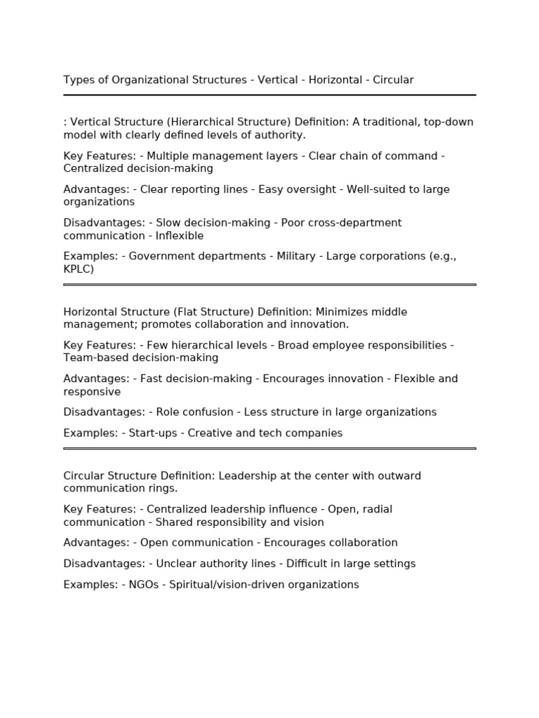 Organization Structures | PDF
