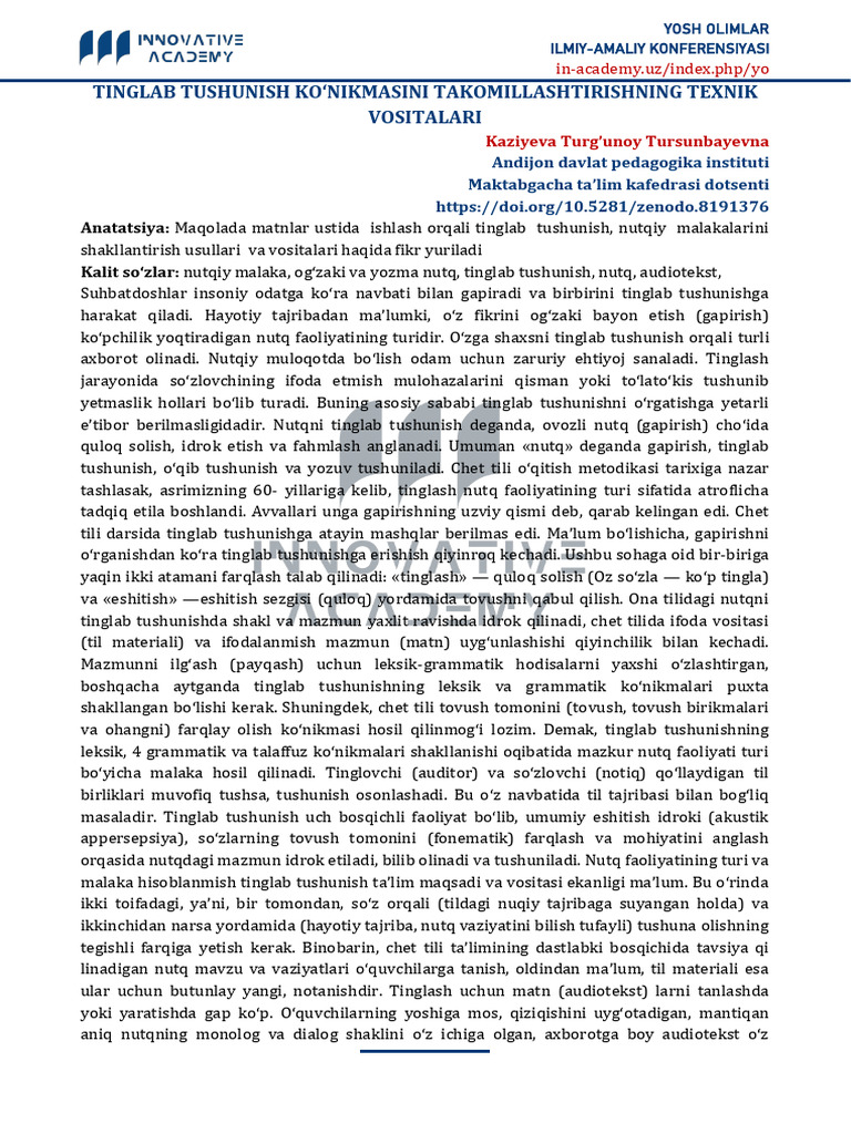 Yosh Olimlar 1023 | PDF