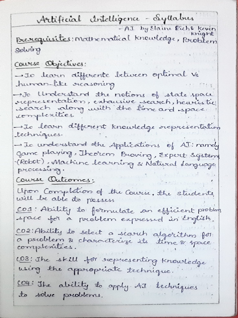 Ai Notes Unit-1!1!10 | PDF