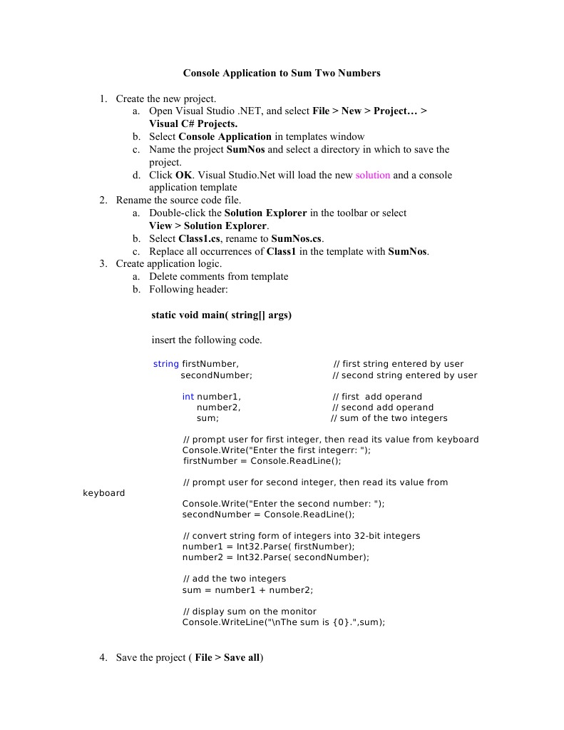 Console App | PDF