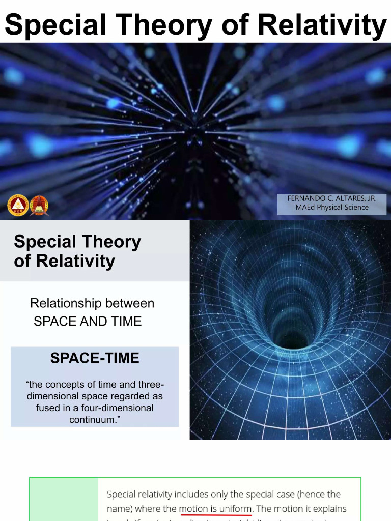 Special Theory of Relativity | PDF