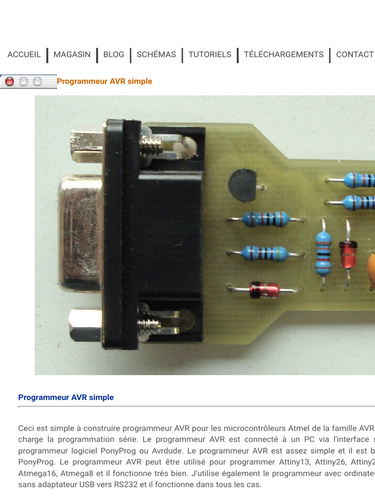 Simple AVR Programmer | PDF | Émetteur | Modulation de fréquence