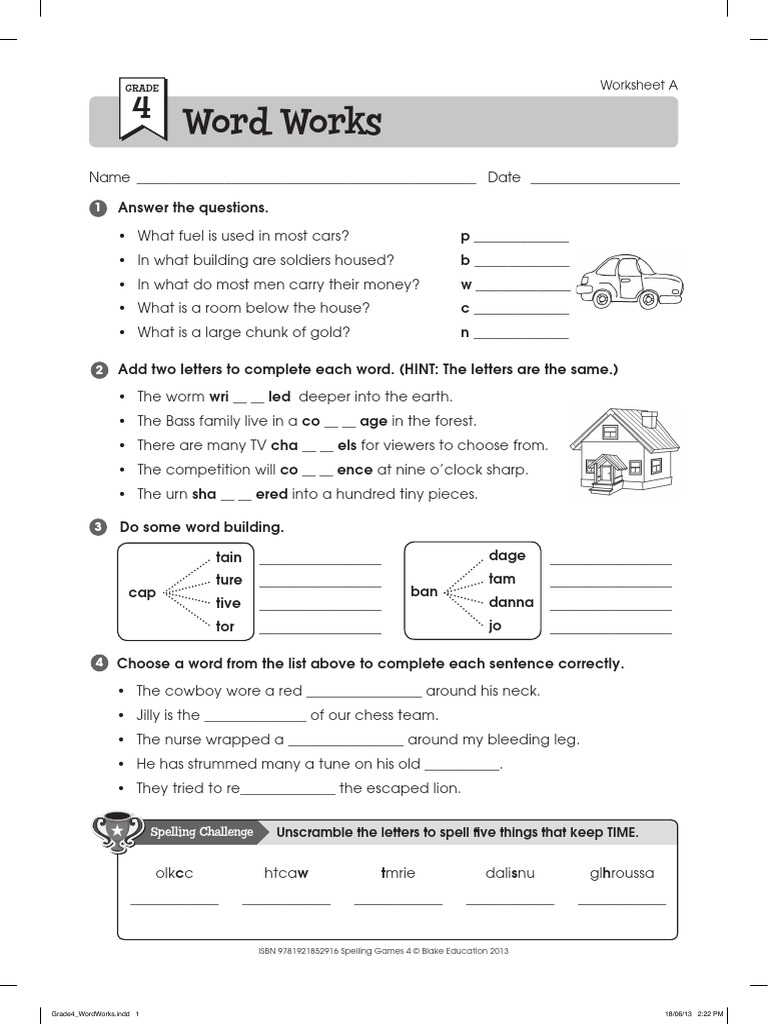 Grade4 WordWorks | PDF