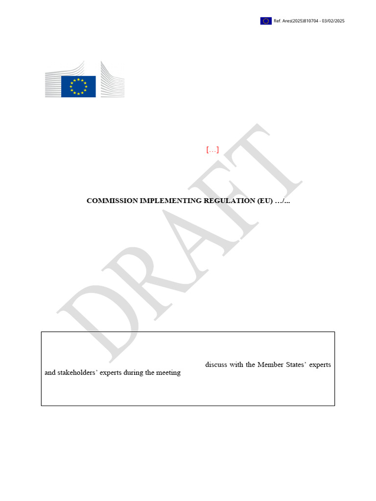 Draft Working Document Implementing Act | PDF
