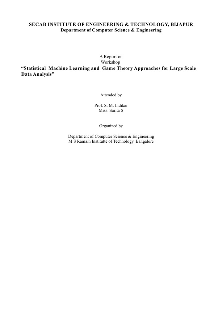 Workshop on Machine Learning & Data Analysis | PDF | Art | Technology ...