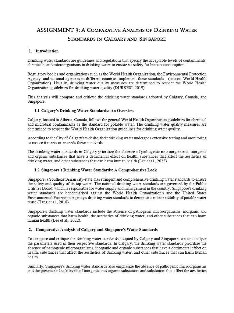 ASSIGNMENT 3 - Environmental Engg | PDF | Drinking Water | Water Quality