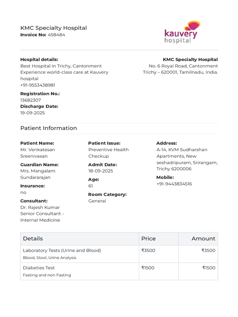 Medical Bill Template 1 | PDF