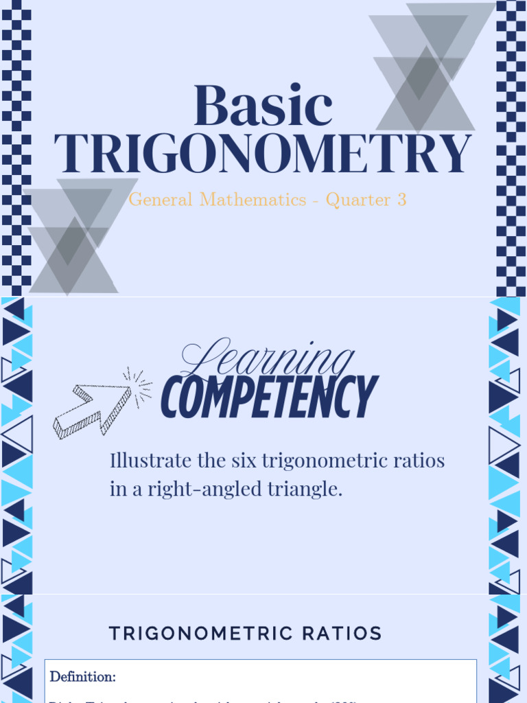 Q3U10 1 Basic Trigonometry | PDF