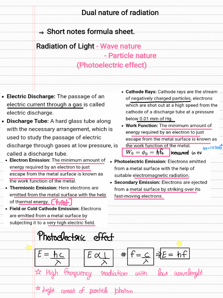 Dual Nature Short Notes | PDF