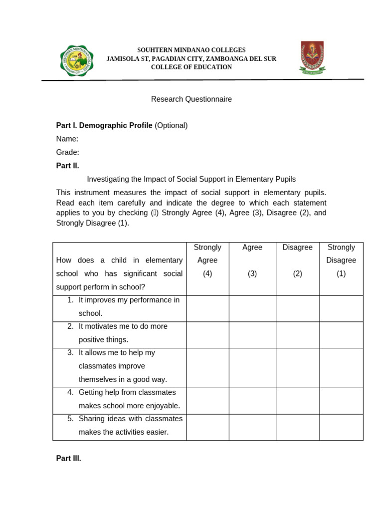 Research Questionnaire | PDF