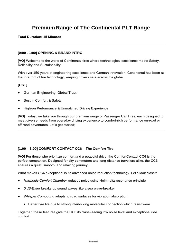 Continental Tires Revised PLT Range Script | PDF | Tire | Fuel Economy ...