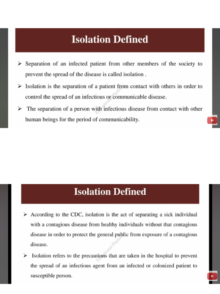 Concept of Isolation | PDF