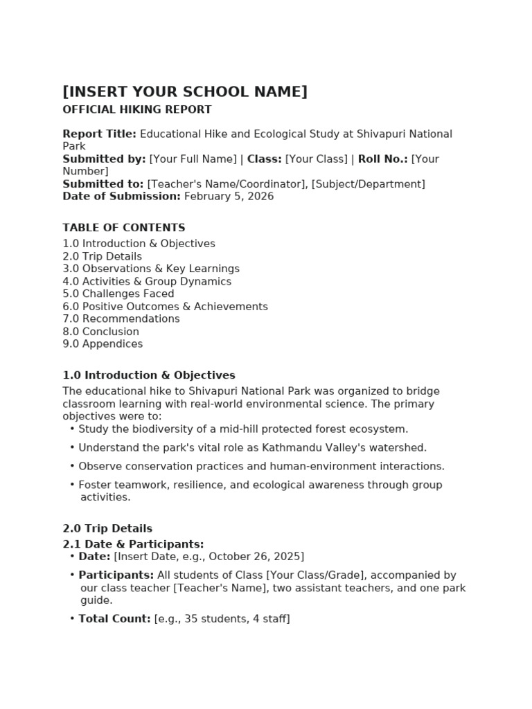 Insert Your School Name | PDF