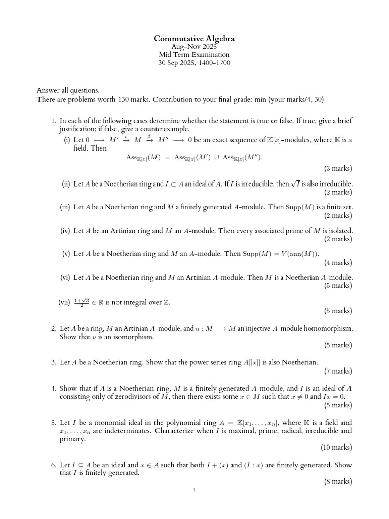 Midsem Questions | PDF