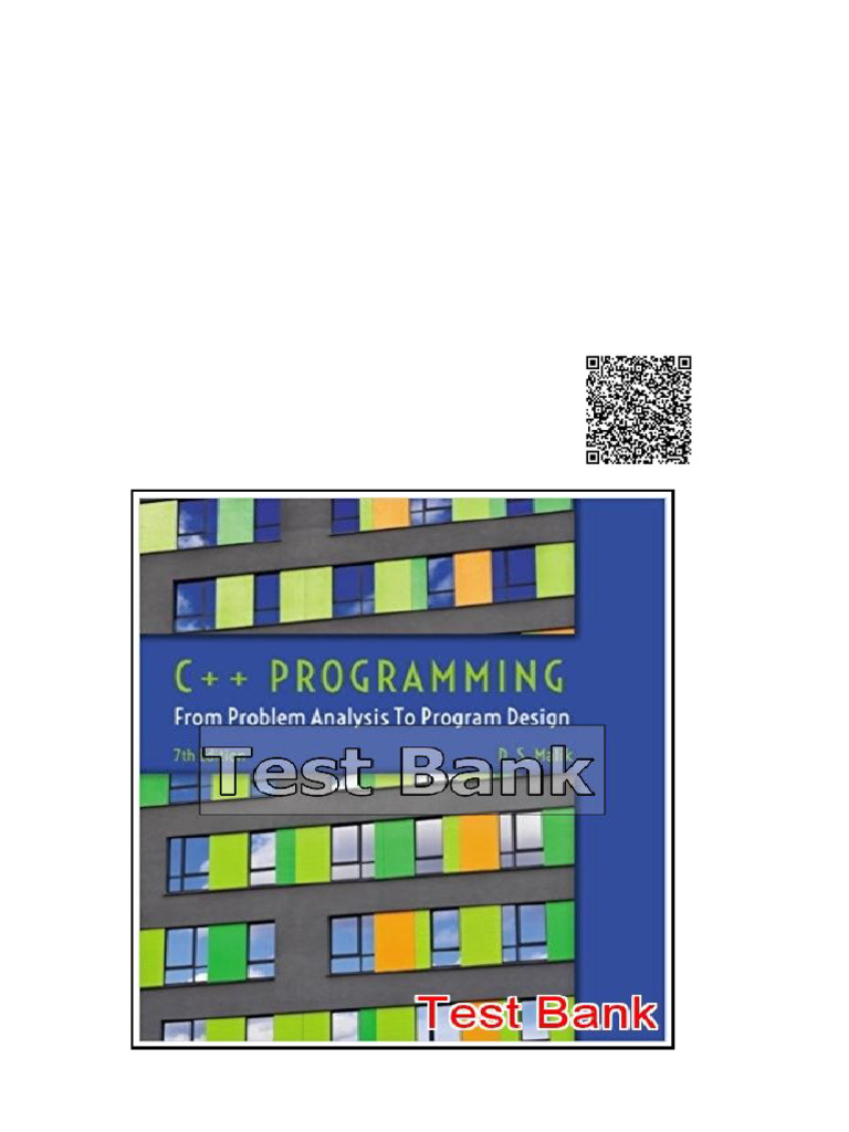 C++ Programming From Problem Analysis To Program Design 7th Edition ...