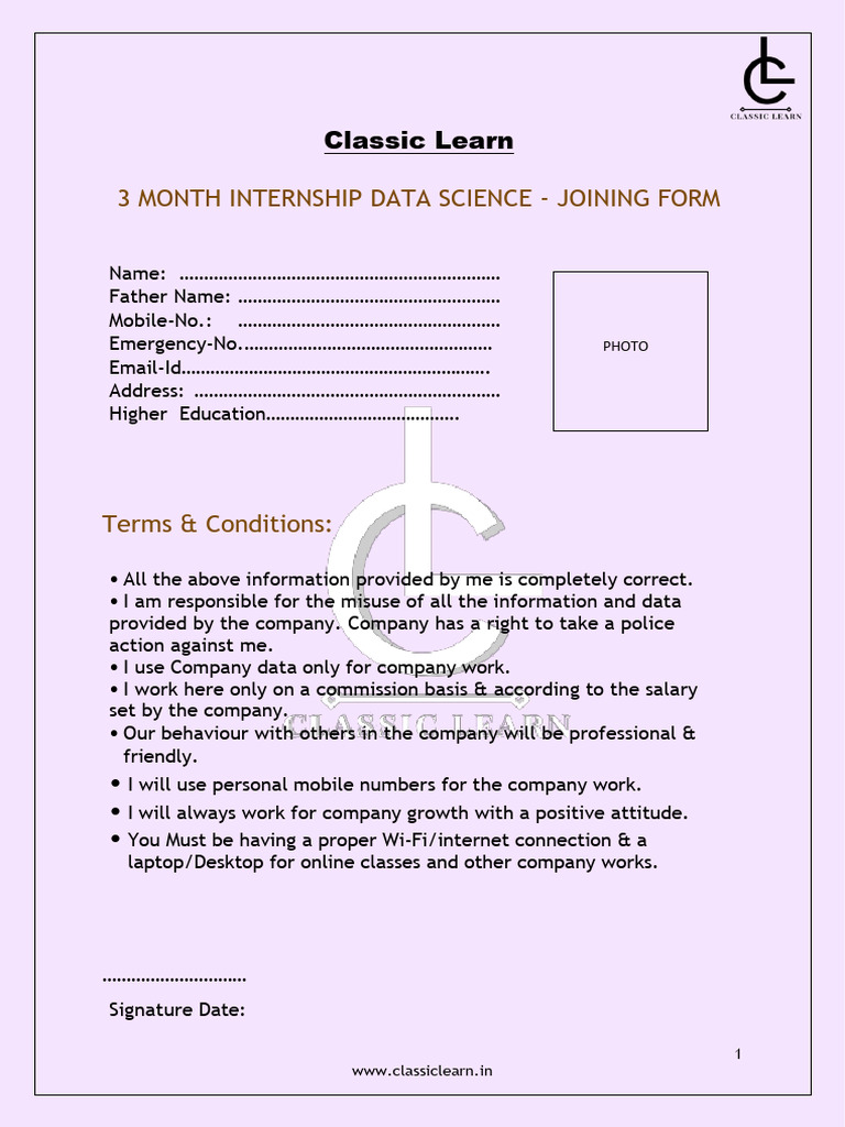 Data Science Internship | PDF | Internship | Job Hunting
