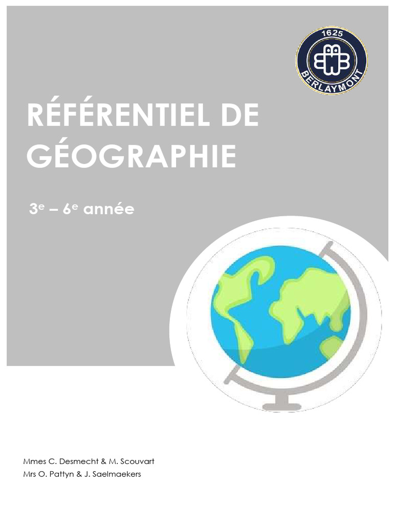 Référentiel Géographie 3e-6e | PDF