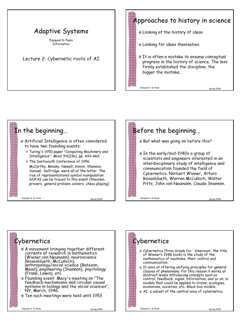 AdaptiveSystems2 Cybernetics | PDF