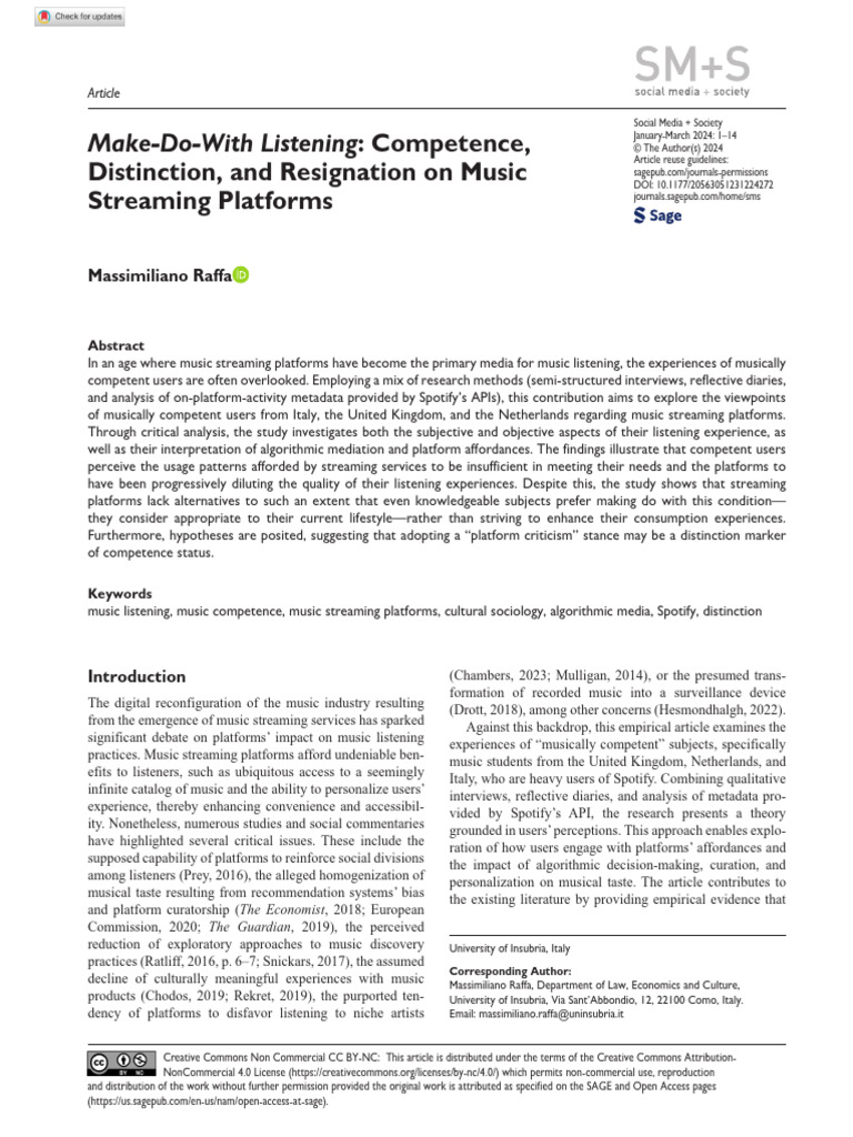 Raffa 2024 Make Do With Listening Competence Distinction and ...