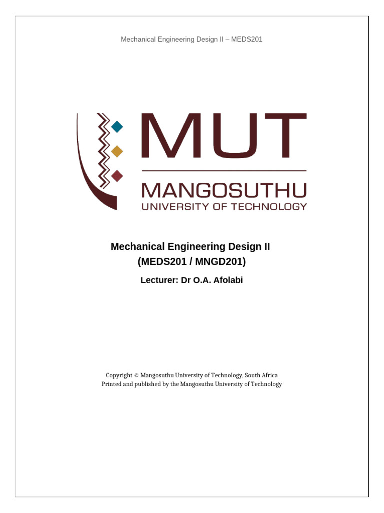 Mechanical Engineering Design II Mini Project | PDF