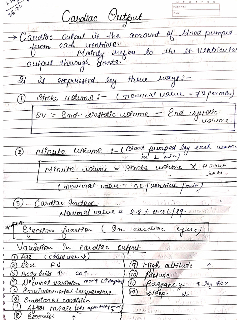 Cardiac Output | PDF