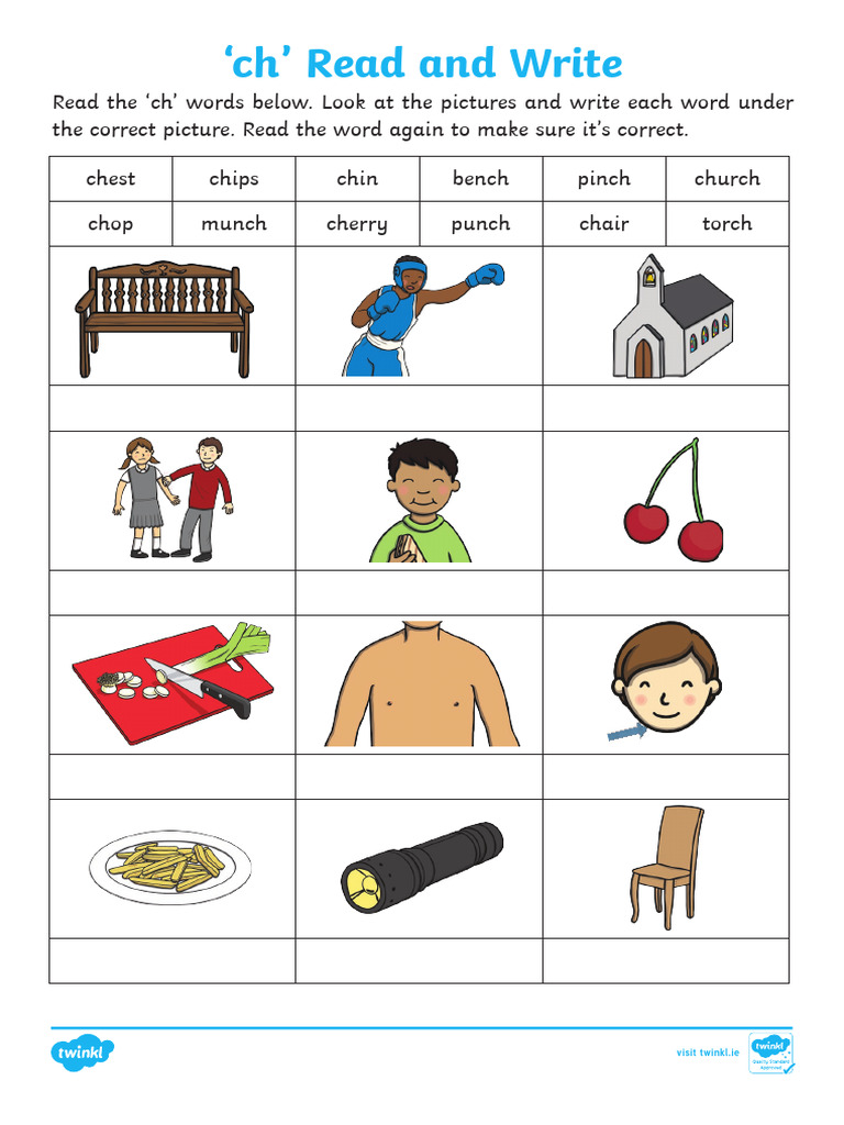 CH - Read and Write Activity Sheet | PDF