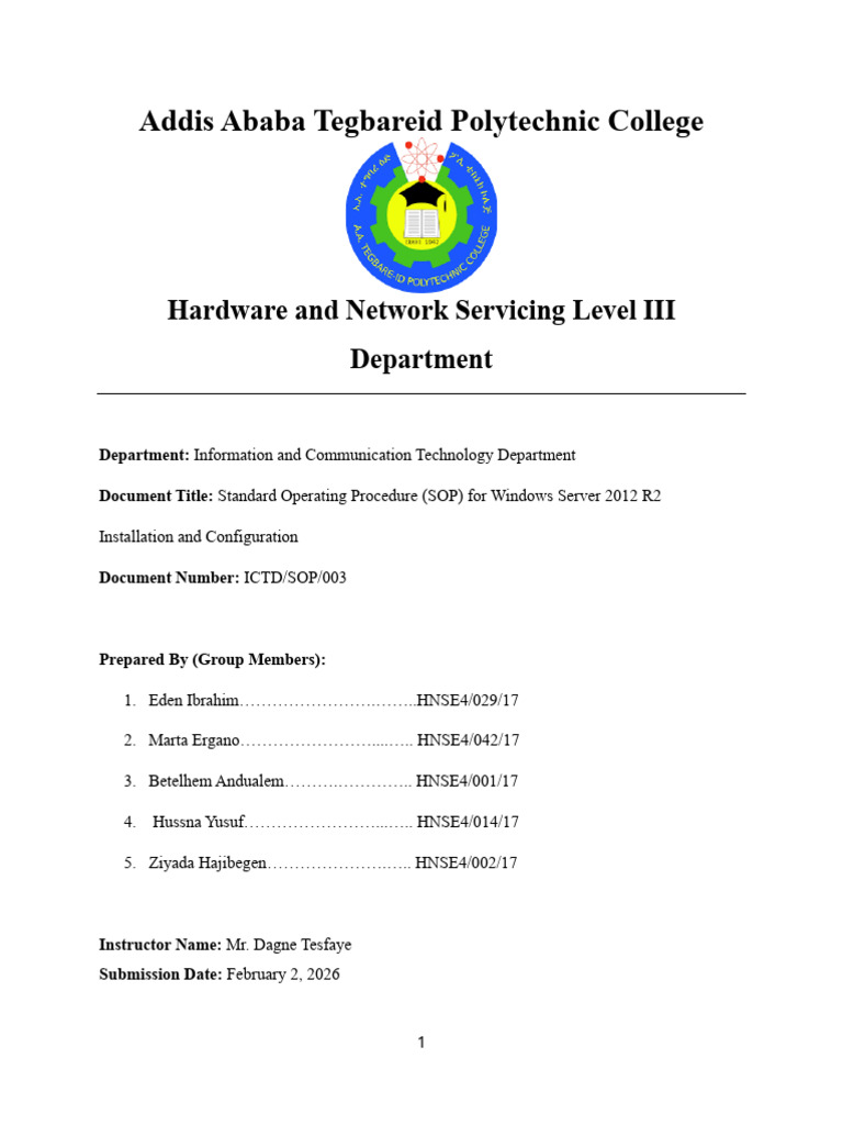 Project - Server Installation | PDF